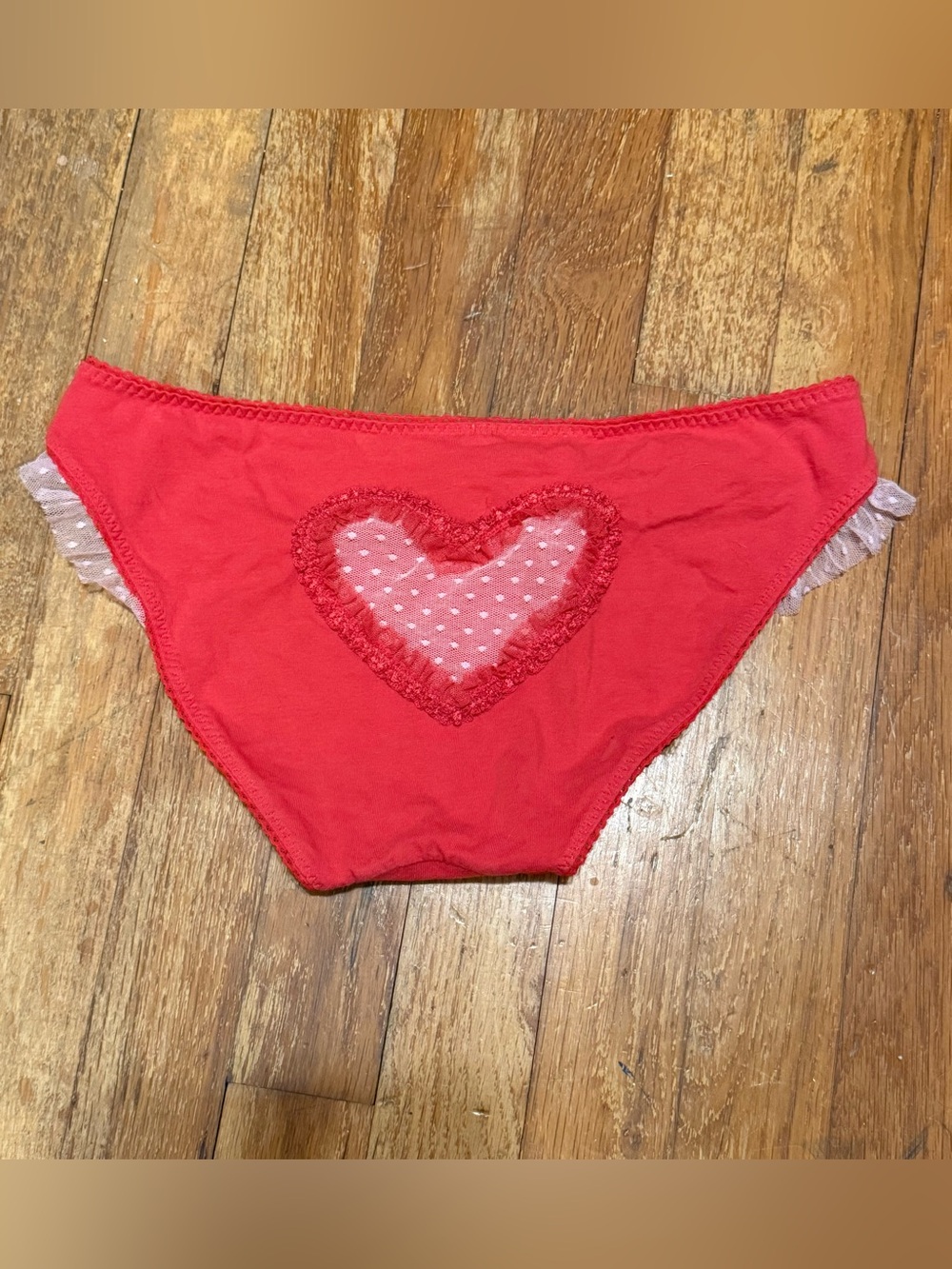 Rare Y2K Pout by Victoria’s Secret Heart & Lace  Cotton Panty